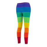 Rainbow Print Casual Leggings - Black