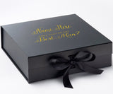 Personalized Will You Be My Best Man? Proposal Box Black w/ Bow - No Border