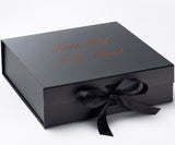 Personalized Will You Be My Best Man? Proposal Box Black w/ Bow - No Border