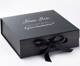 Personalized Will You Be My Groomsman? Proposal Box Black w/ Bow - No Border