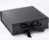 Personalized Will You Be My Best Man? Proposal Box Black w/ Bow -  Border