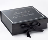 Personalized Will You Be My Groomswoman? Proposal Box Black w/ Bow -  Border