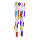 Popsicle Print Casual Leggings - White