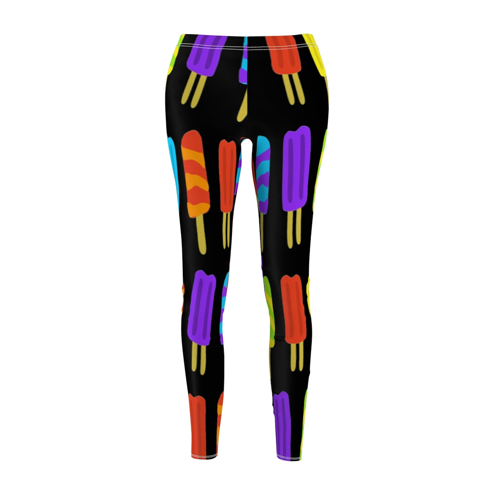 Popsicle Print Casual Leggings - Black