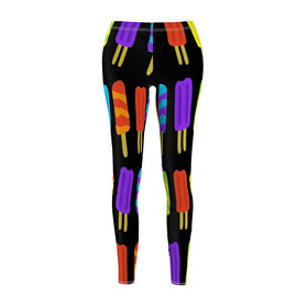 Popsicle Print Casual Leggings - Black