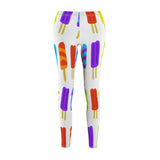 Popsicle Print Casual Leggings - White