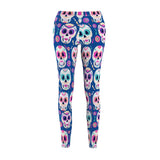 Day of the Dead Casual Leggings - Blue