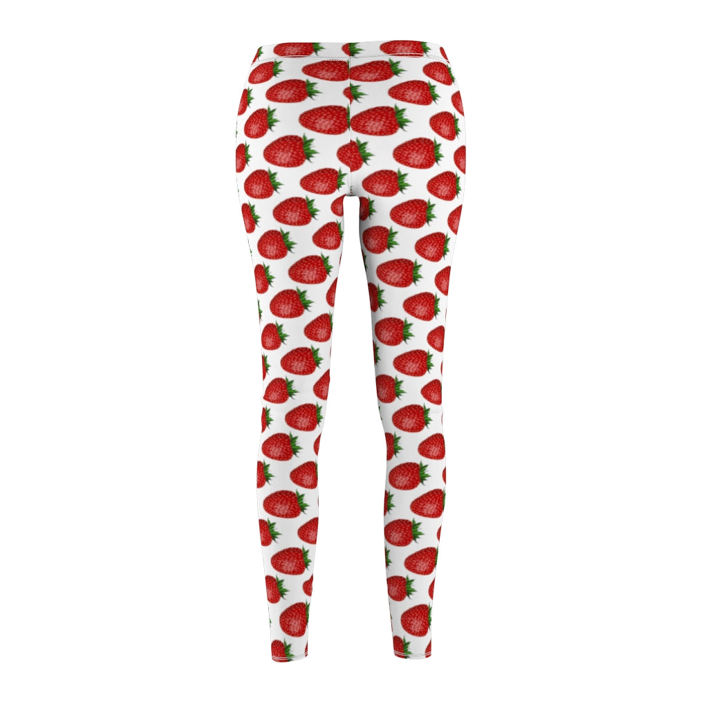 Strawberry Print Casual Leggings