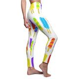 Popsicle Print Casual Leggings - White