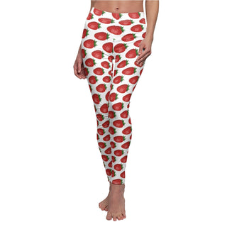 Strawberry Print Casual Leggings