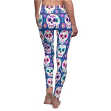 Day of the Dead Casual Leggings - Blue