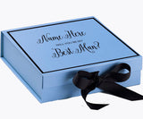 Personalized Will You Be My Best Man  Box? Proposal Box Light Blue w/ Bow Blk -  Border