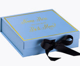 Personalized Will You Be My Best Man  Box? Proposal Box Light Blue w/ Bow Blk -  Border