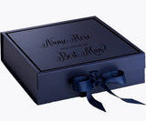 Personalized Will You Be My Best Man  Box? Proposal Box Navy Blue w/ Bow navy -  Border