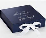 Personalized Will You Be My Best Man  Box? Proposal Box Navy Blue w/ Bow navy - No Border