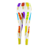 Popsicle Print Casual Leggings - White