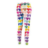 Heart Print Casual Leggings - Black