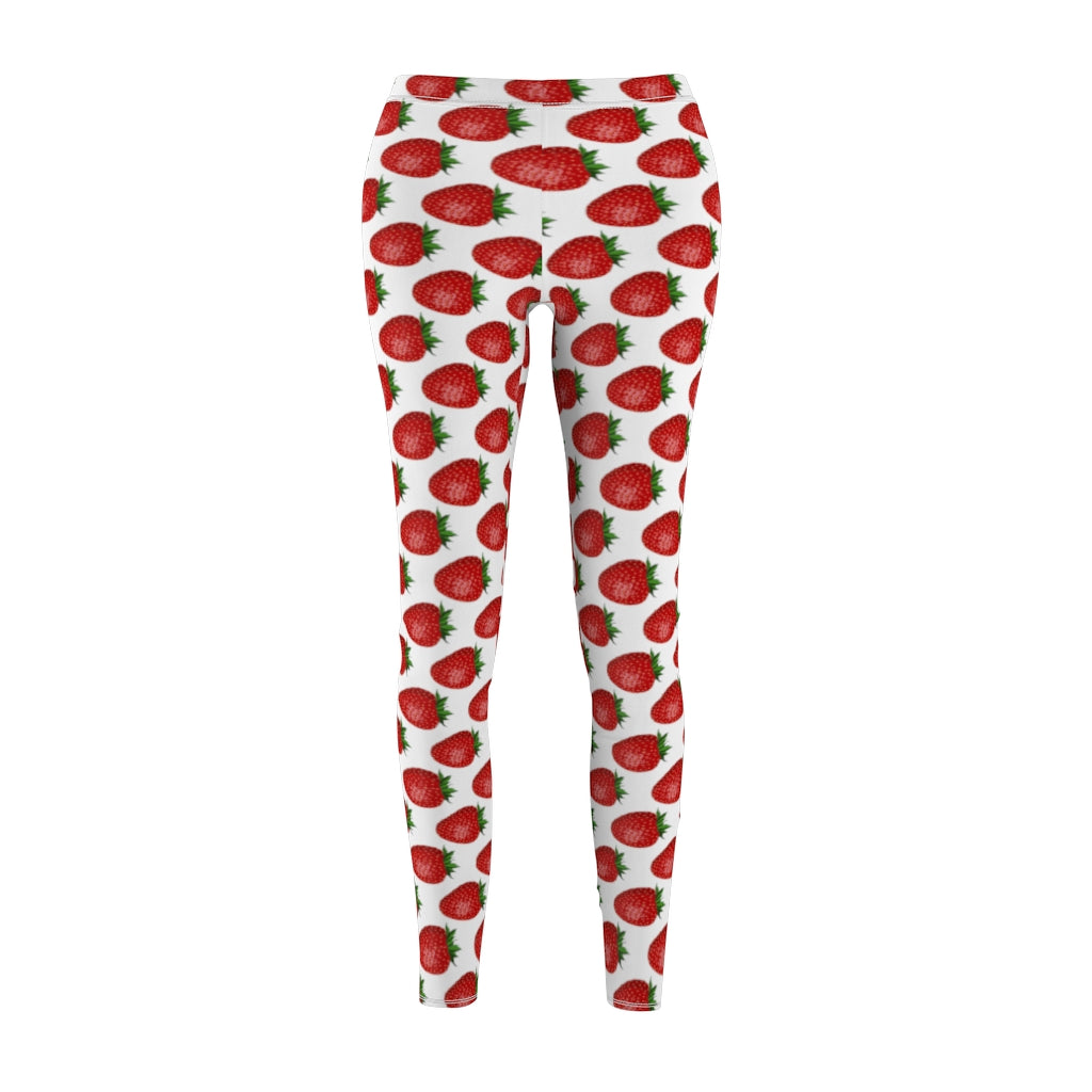 Strawberry Print Casual Leggings