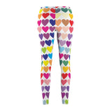 Heart Print Casual Leggings - Black